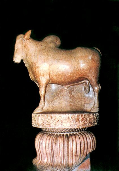 The Rampurwa Bull- Polished stone structure was a part of Mauryan Empire