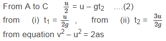 Motion under Gravity - JEE