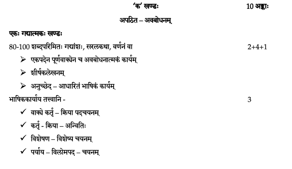 पाठ्यक्रम ,संस्कृत कक्षा 9 | संस्कृत कक्षा 9 (Sanskrit Class 9)