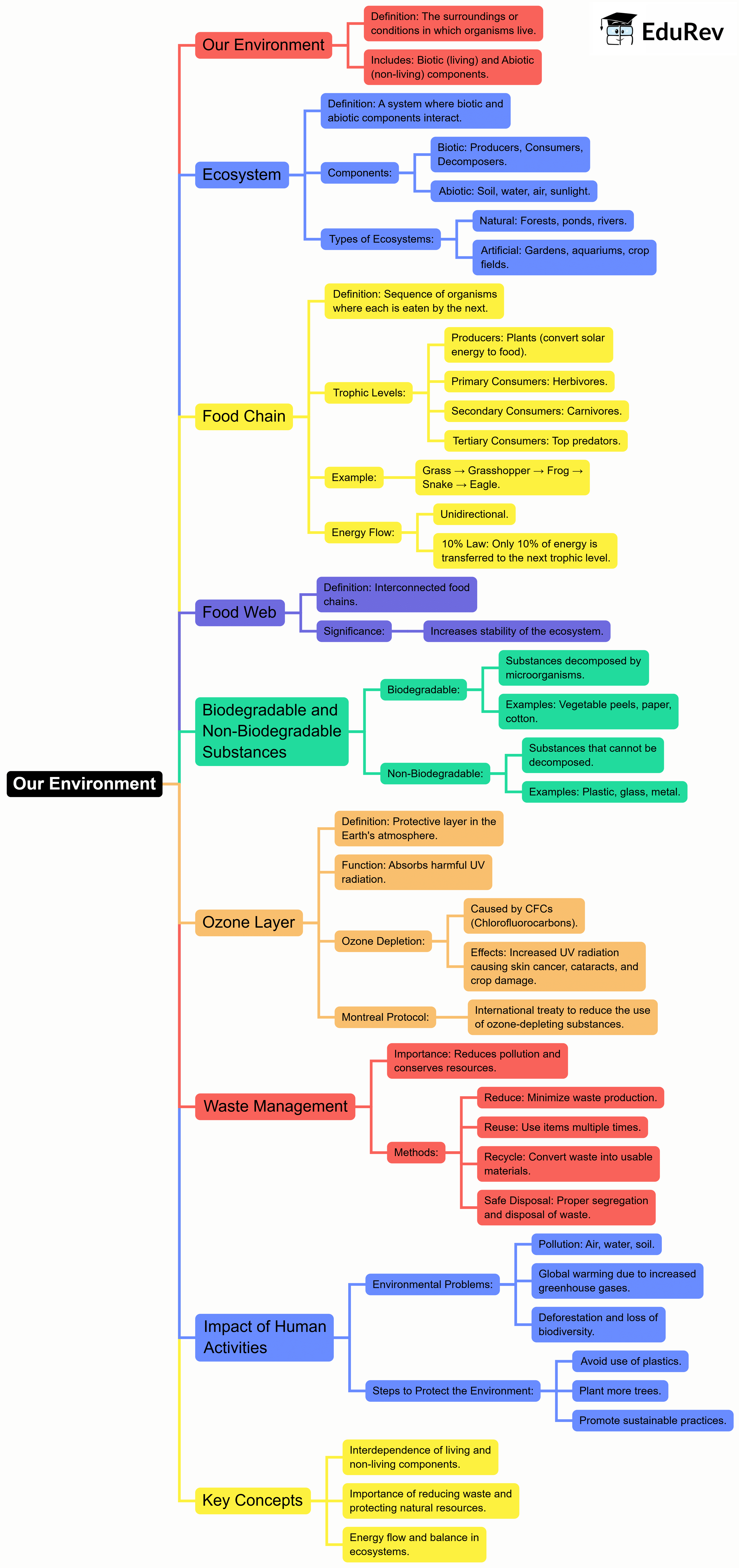 Mind Map: Our Environment | Science Class 10