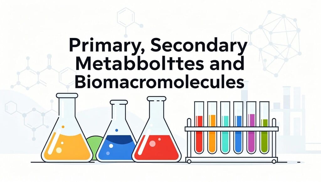 Primary, Secondary Metabolites and Biomacromolecules