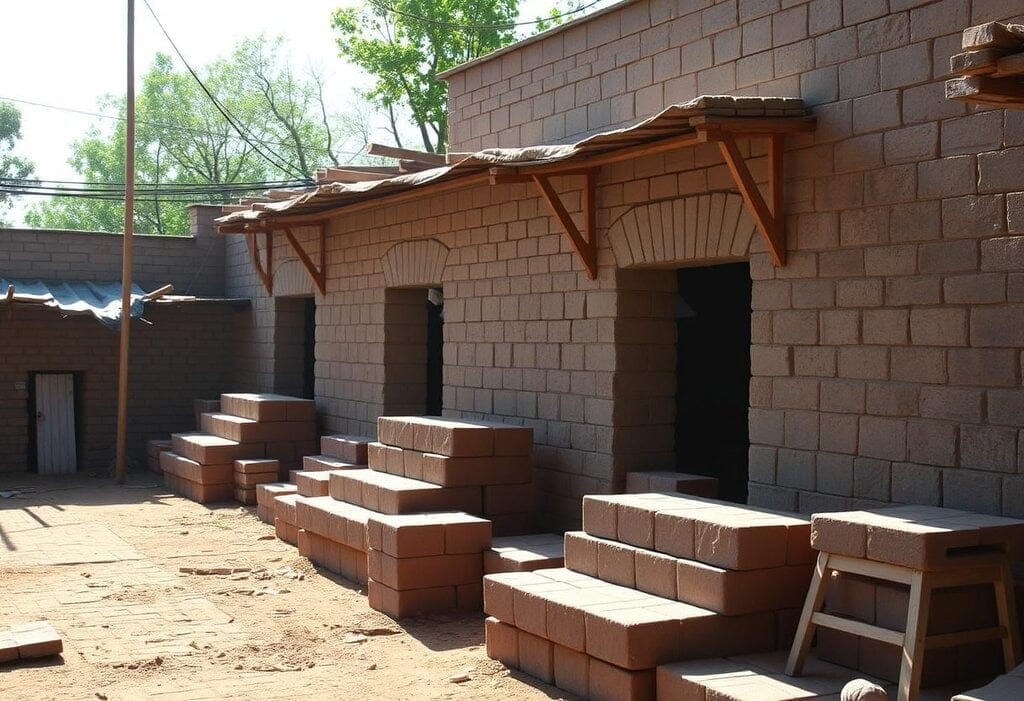 Sunlit Drying Bricks