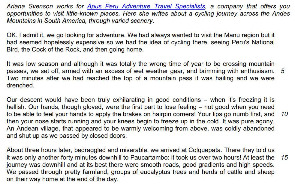 Question 3 Demo Answer: Journal | English Language for GCSE/IGCSE - Class 10