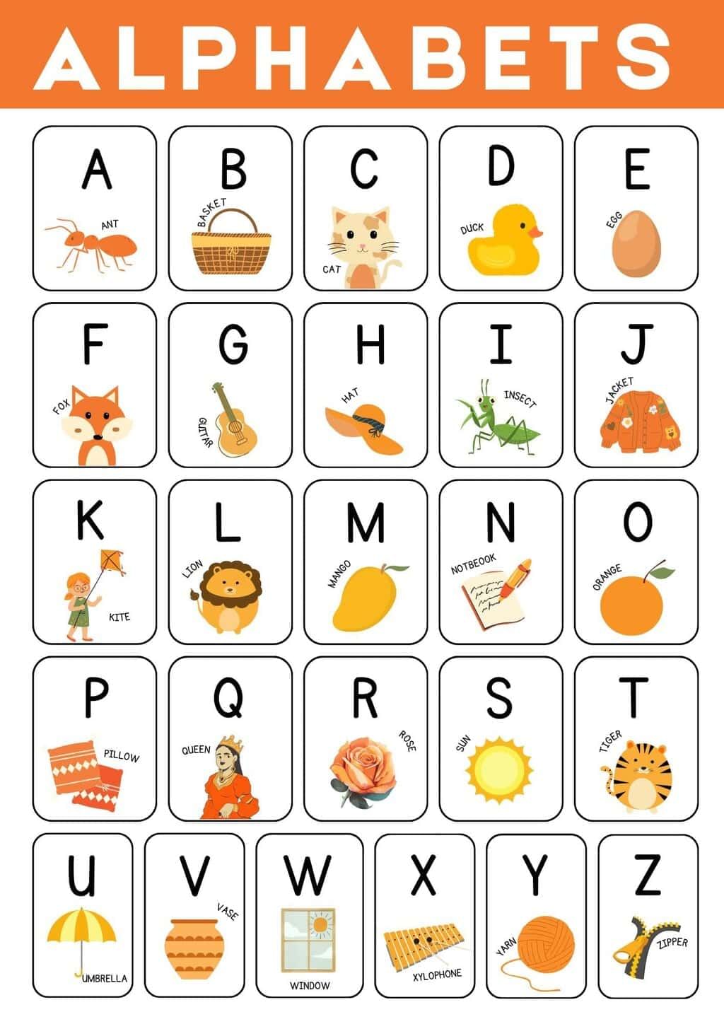Printable Poster: Capital Letters | English for LKG