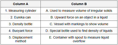 Match the Following