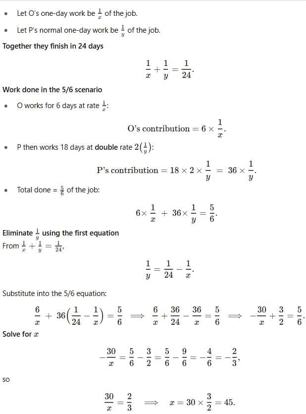 Sample Previous Year Questions: Time and Work | Quantitative for GMAT