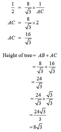 NCERT Solutions for Class 10 Maths Chapter 9 - Some Applications of Trigonometry (Exercise 9.1)