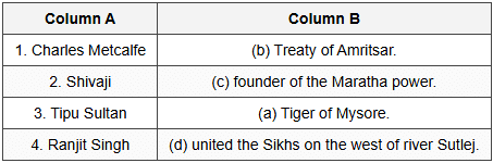 Match the Following