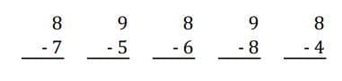 How Many? (Addition and Subtraction of Single Digit Numbers) - 1 Class 1 Worksheet Maths