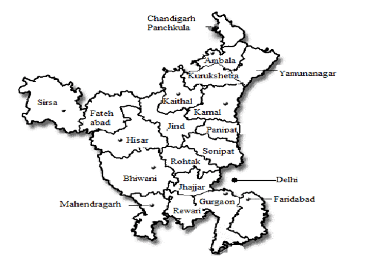 Geographical location of Haryana | HPSC Preparation: All subjects - HPSC (Haryana)