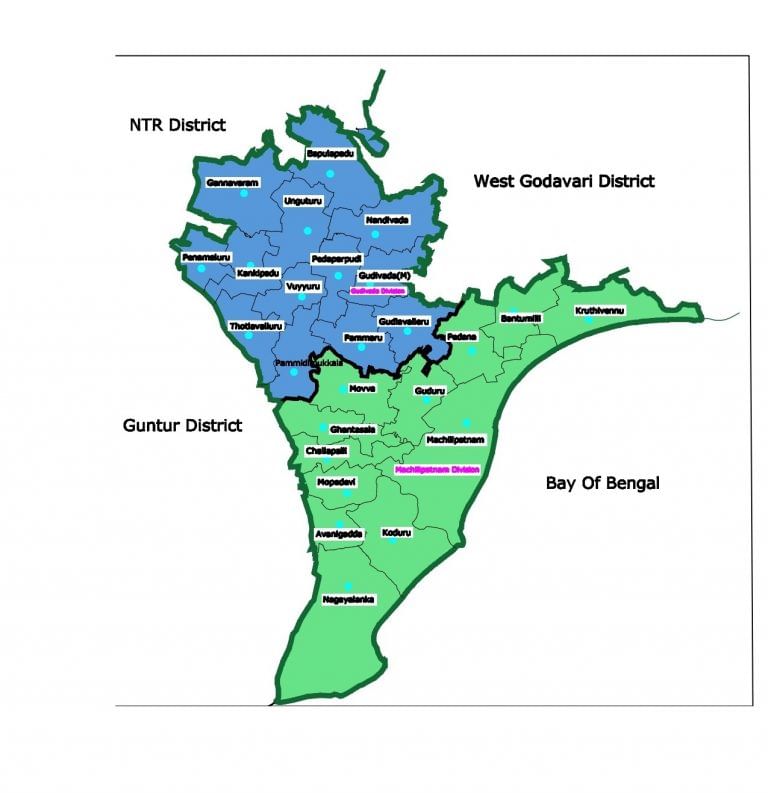 Map: Krishna District | APPSC State Specific Preparation Course - APPSC (Andhra Pradesh)