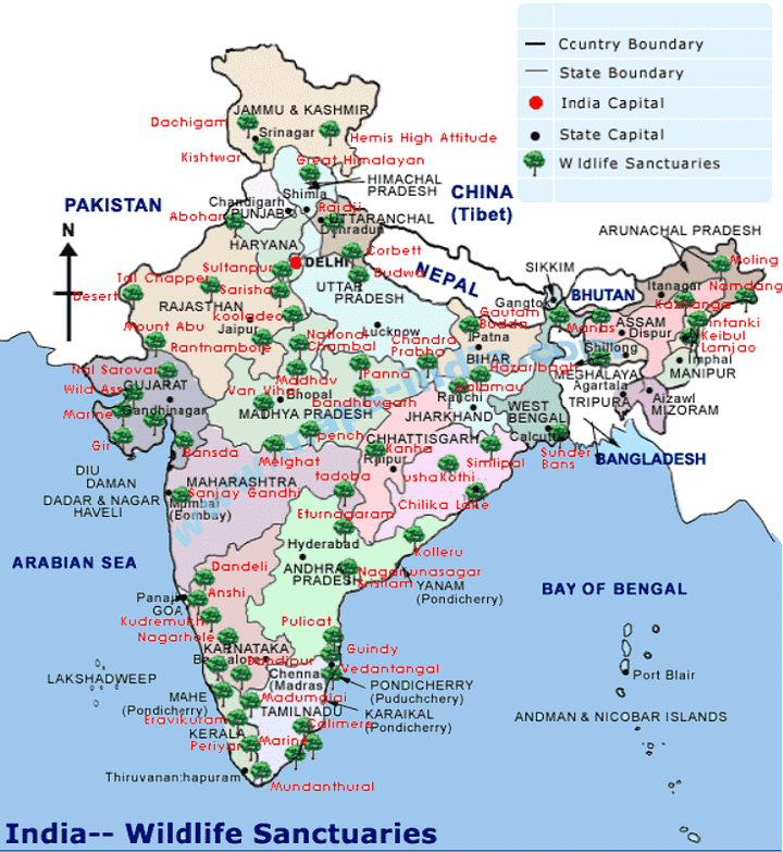Wildlife Sanctuary | Oxford Student ATLAS: Maps & Tests - UPSC