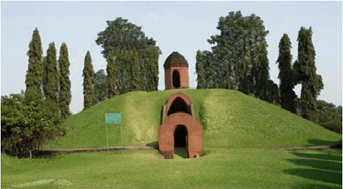 The centuries old royal burial site of Ahom Dynaty in Assam, Charaideo district.