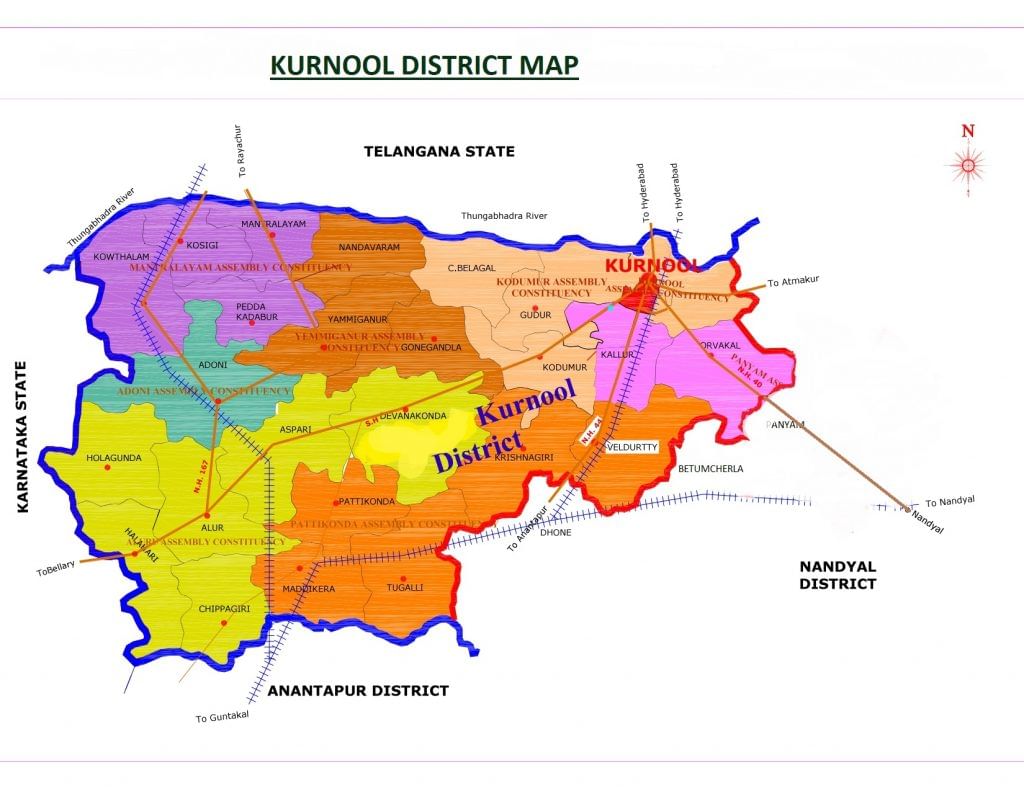 Map: Kurnool District | APPSC State Specific Preparation Course - APPSC (Andhra Pradesh)