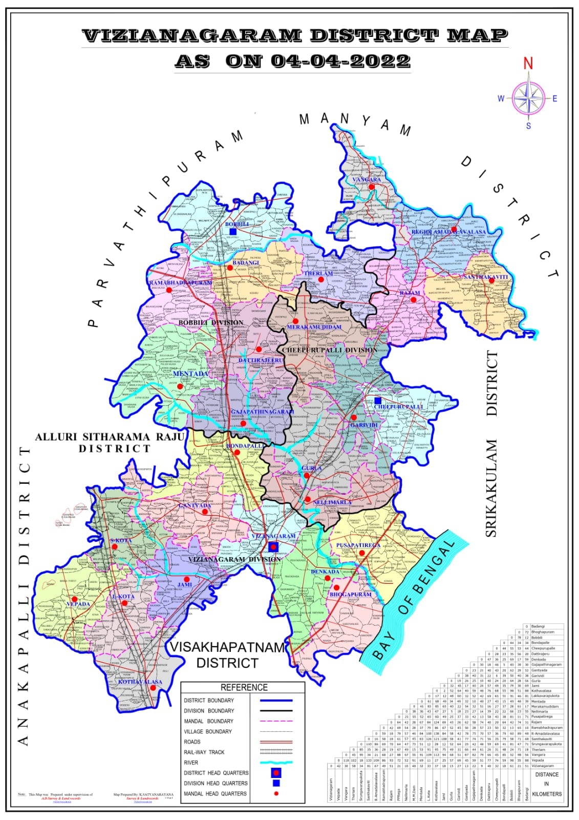 Map: Vizianagaram District