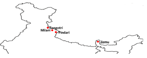 Important Glaciers in India - UPSC