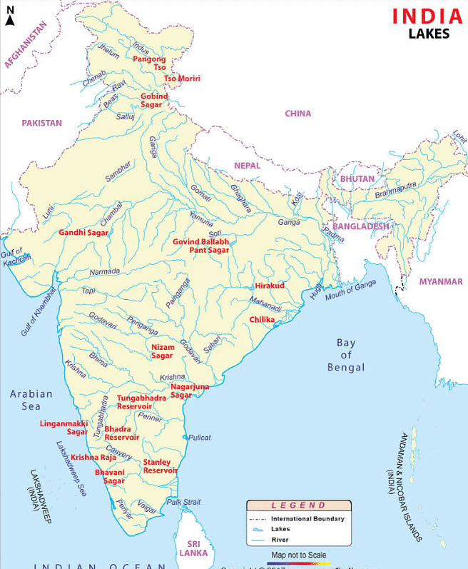 Important Lakes of India - UPSC