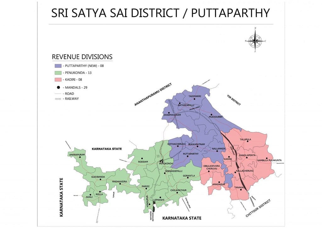 Map: Sri Sathyasai District
