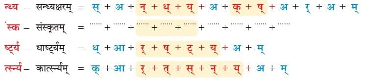 NCERT Solutions: संयुक्‍त-व्‍यञ्जनानि