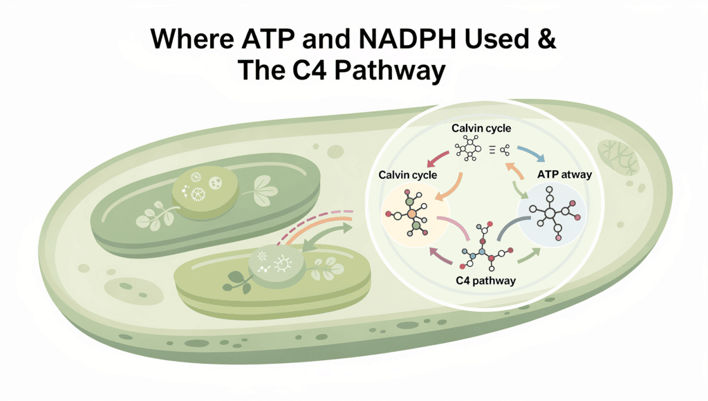 Where ATP and NADPH Used & The C4 Pathway