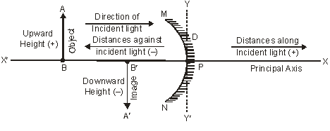 10th Physics | Light | Sign Convention for Reflection by ...