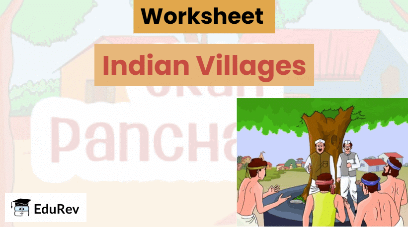 Indian Villages - 1 Class 3 Worksheet SST