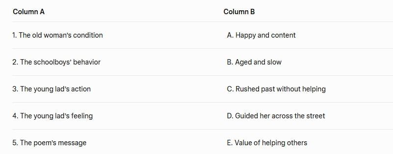 Worksheet Solutions: Somebody`s Mother | Worksheets with Solutions for Class 8