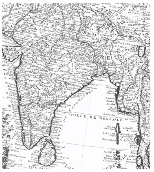 French Cartographer`s Map