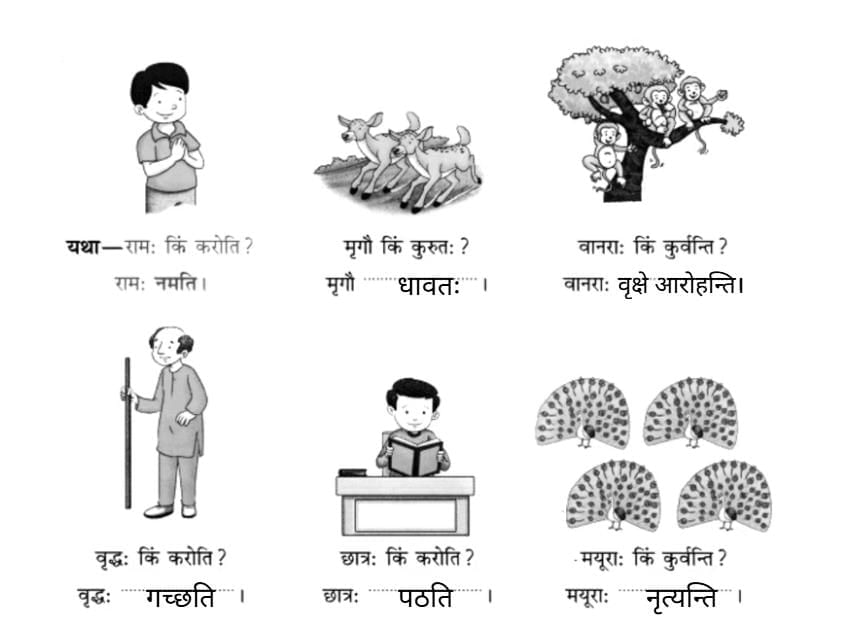 Worksheet Solutions : एष: क: ? एषा का ? एतत् किम् ? | Sanskrit for class 6