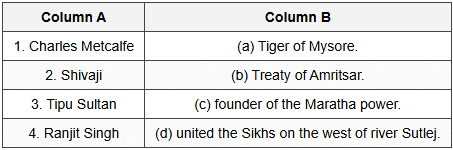 Match the Following