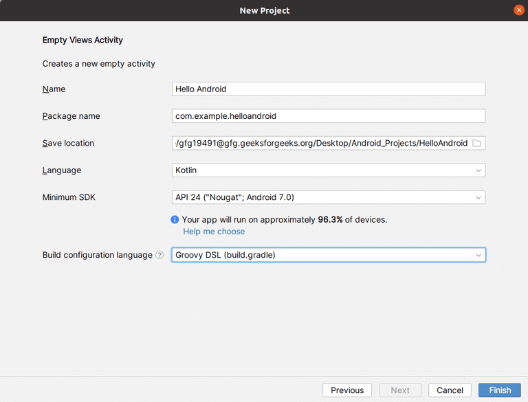 How to Create/Start a New Project in Android Studio? - Software Development