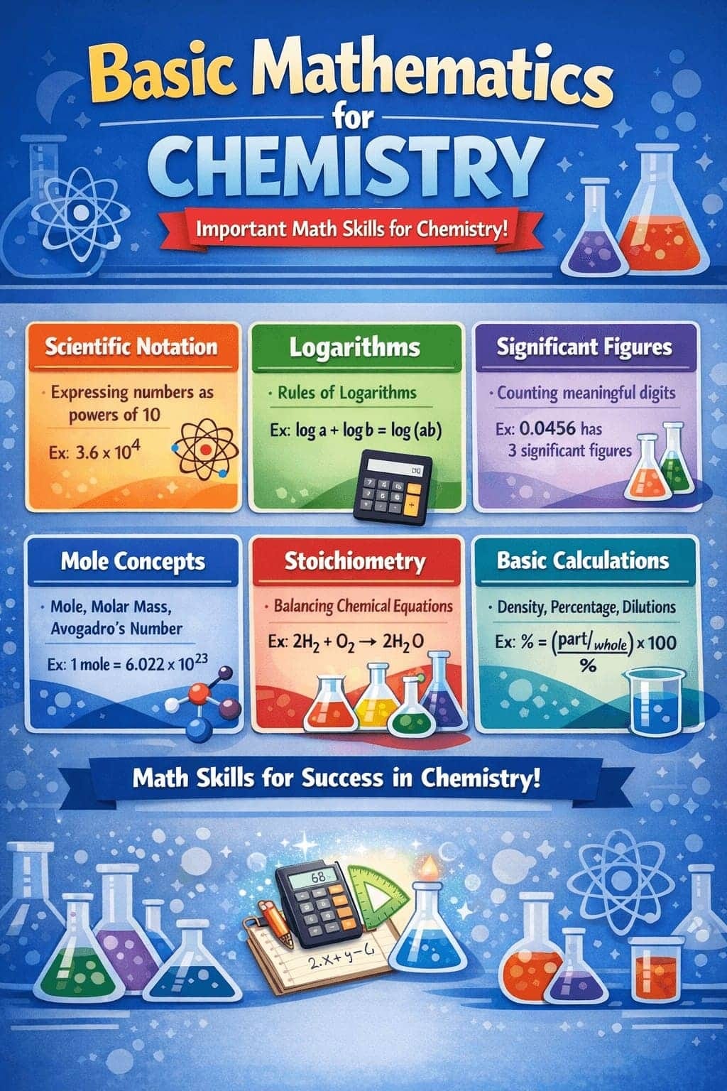 Infographic: Basic Mathematics for Chemistry