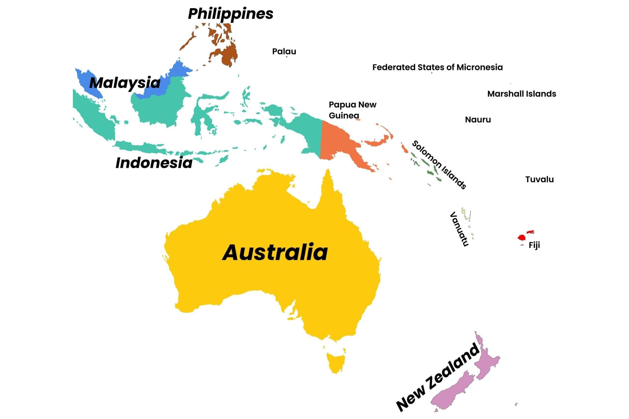 Oceania: Geography Chapter Notes | Social Studies for Grade 7