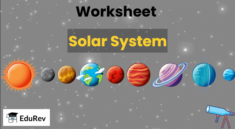 Worksheet: Solar System | General Knowledge for Young Learners - Class 1