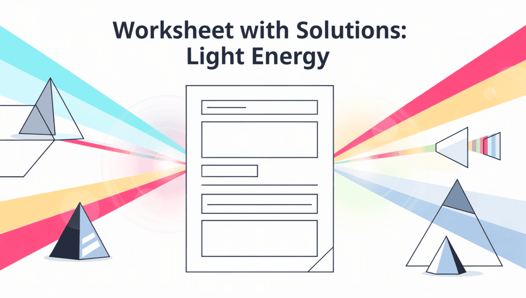 Light Energy Worksheet - Class 8 Physics ICSE PDF Download