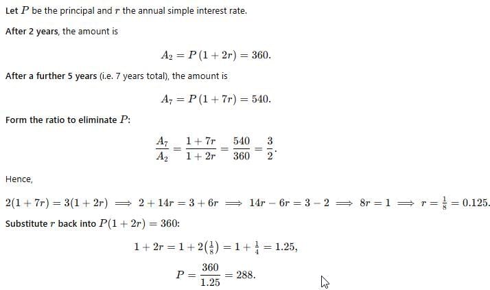 Sample Previous Year Questions: Simple Interest and Compound Interest | Quantitative for GMAT