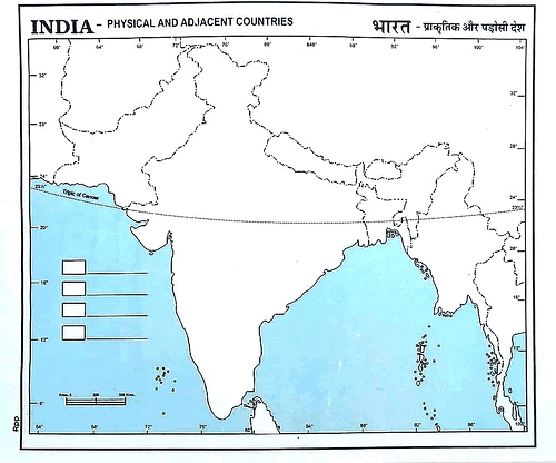 Physical Map of India