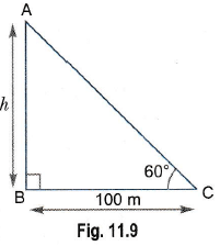 NCERT Exemplar: Some Applications of Trigonometry | Mathematics (Maths) Class 10