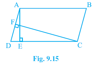 NCERT Solutions for Class 9 Maths Chapter 9 - Exercise 9.2 Areas of Parallelograms and Triangles