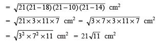 Ex 12.1 NCERT Solutions- Heron’s Formula - Class 9