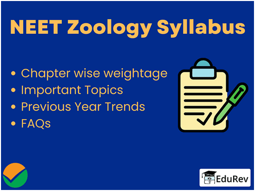 NEET 2026 Zoology Syllabus with Weightage