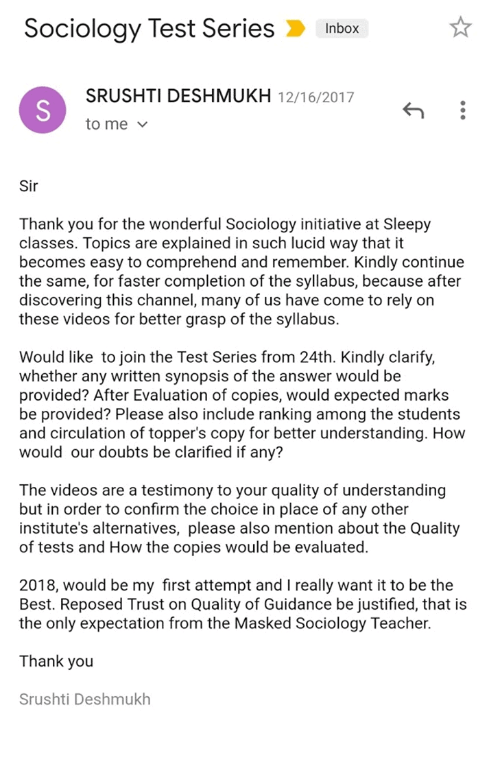 What students say about Sleepy Classes course for UPSC | How to Study for UPSC with Sleepy Classes on EduRev