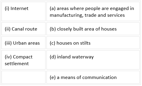 NCERT Solutions for Class 8 Geography - Human Environment : Settlement, Transport and Communication