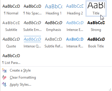 Create & Apply Styles in the document - Class 10