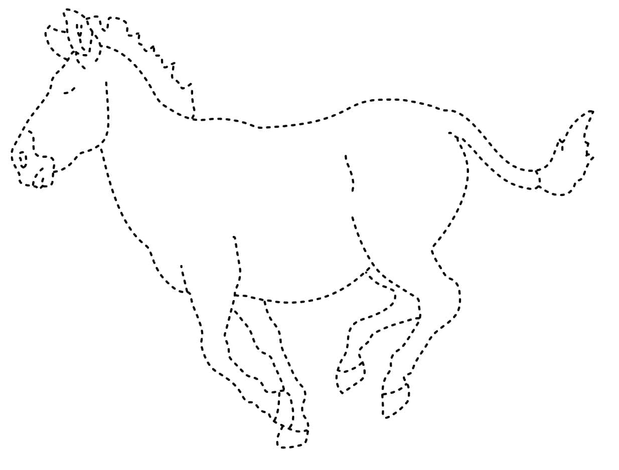Printable Worksheet: Horse | Hands on Art & Craft - Class 1