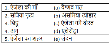 Worksheet: सत्रिया और बिहू नृत्य | Worksheets with Solutions for Class 6