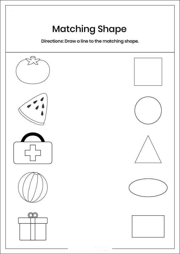 Worksheet Solutions: Shapes - 1 | Maths for LKG