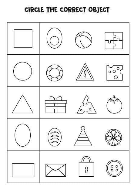 Worksheet: Shapes - 2 | Maths for LKG