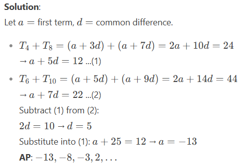 Class 10 Maths Chapter 5 Question Answers - Arithmetic Progressions - 1