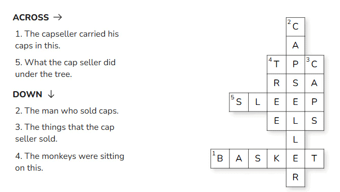 Worksheet Solutions: The Cap-seller and the Monkeys | Worksheets with solutions for Class 1